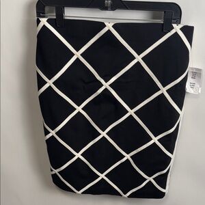 Cleo Monochrome Checkered Pencil Skirt